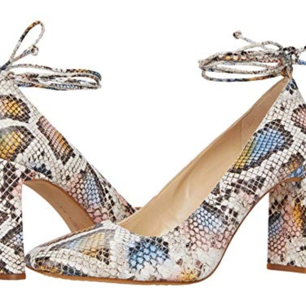 VINCE CAMUTO DAMELL SNAKE ANKLE WRAP PUMPS CLEARNACE $145